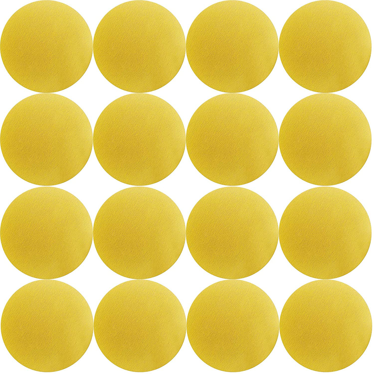 6" Inch 6 Hole 180 Grit Gold Peel & Stick Adhesive PSA Sanding Discs 100 Pack 