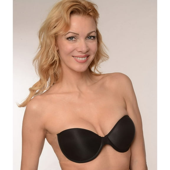 BRAZA BRA Black Angel Strapless Underwire Bra, US DD, NWOT