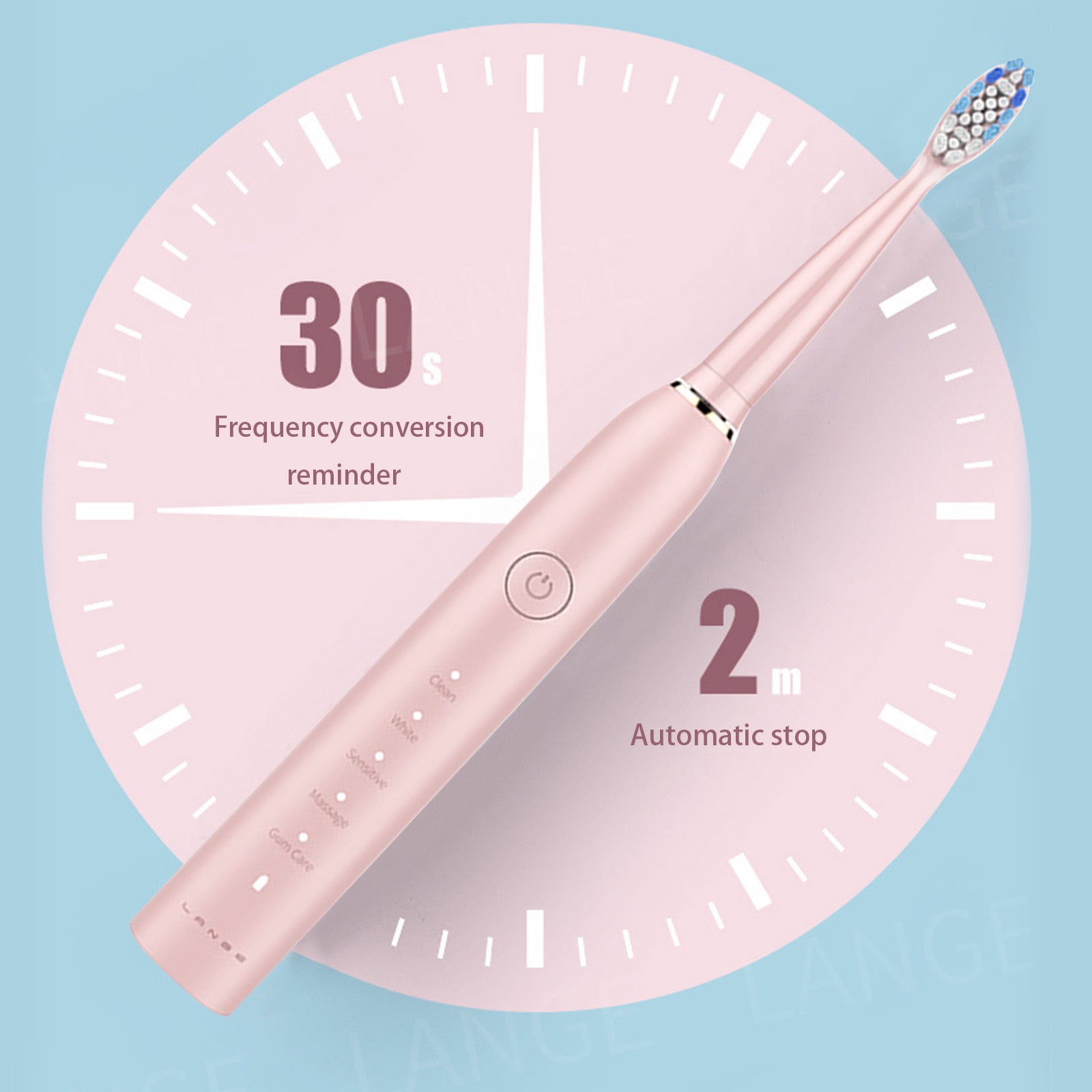 Dengmore Electric Toothbrush With 2 Brush Heads 5 Modes Electric Toothbrush For Adults Travel Rechargeable Power Toothbrush With Timer