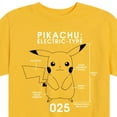 thumbnail image 3 of Pokémon - Pikachu Pokedex Diagram - Youth Short Sleeve Graphic T- Shirt, 3 of 5