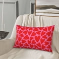 thumbnail image 5 of Sikiie Heart Print Plush Pillow Cover, Wrinkle-proof and Stain-resistant Pillow Protector without Pillow Core, Home Decoration-14"x20", 5 of 6