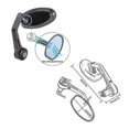 thumbnail image 5 of Motorcycle Mirrors Bar End Mirror Rear View Motor Handlebar End Mirror Cafe Racer Retrovisor Moto Motorcycle Mirrors, 5 of 5