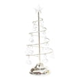 thumbnail image 2 of Lámpara de mesa de hierro con forma de árbol de Navidad, luz de noche para niños, regalos para interiores Plata S, 2 of 7