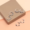 thumbnail image 4 of LeCalla 925 Sterling Silver Tribal Bali Hoop Earrings for Women, 4 of 5