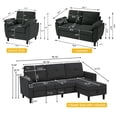 thumbnail image 7 of Pingliang Home Living Room Furniture Set,Sectional Sofa with Storage Ottoman and Loveseat and Accent Chair,Modern L Shape Couch with Storage Pockets,Modern 6 Seater Set for Living Room Apartment APT, 7 of 7