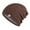 Coffee, variant on Foldable Knitted Beanie for Women Winter Warm Ear Protection Slouchy Soft Wool Blend Cap Coffee