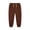 Brown, variant on WIBACKER 2-7T Toddler Boys' Sweatpants 100% Cotton Solid Color Jogger with Pockets Elastic Waist Pants for Kids Girls School Sports