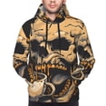 thumbnail image 4 of KLL Grim Coffee Skull Print Mens Hoodie Long Sleeve Casual Pullover Hooded Sweatshirt Fashion Drawstring Hoodies with Pocket-3X-Large, 4 of 6