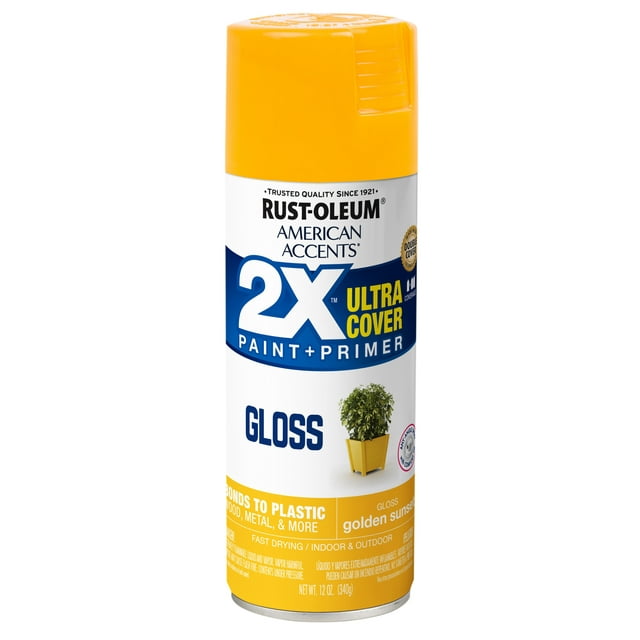 Rust-Oleum 327884 American Accents Spray Paint, 12 Ounce, Gloss Golden Sunset