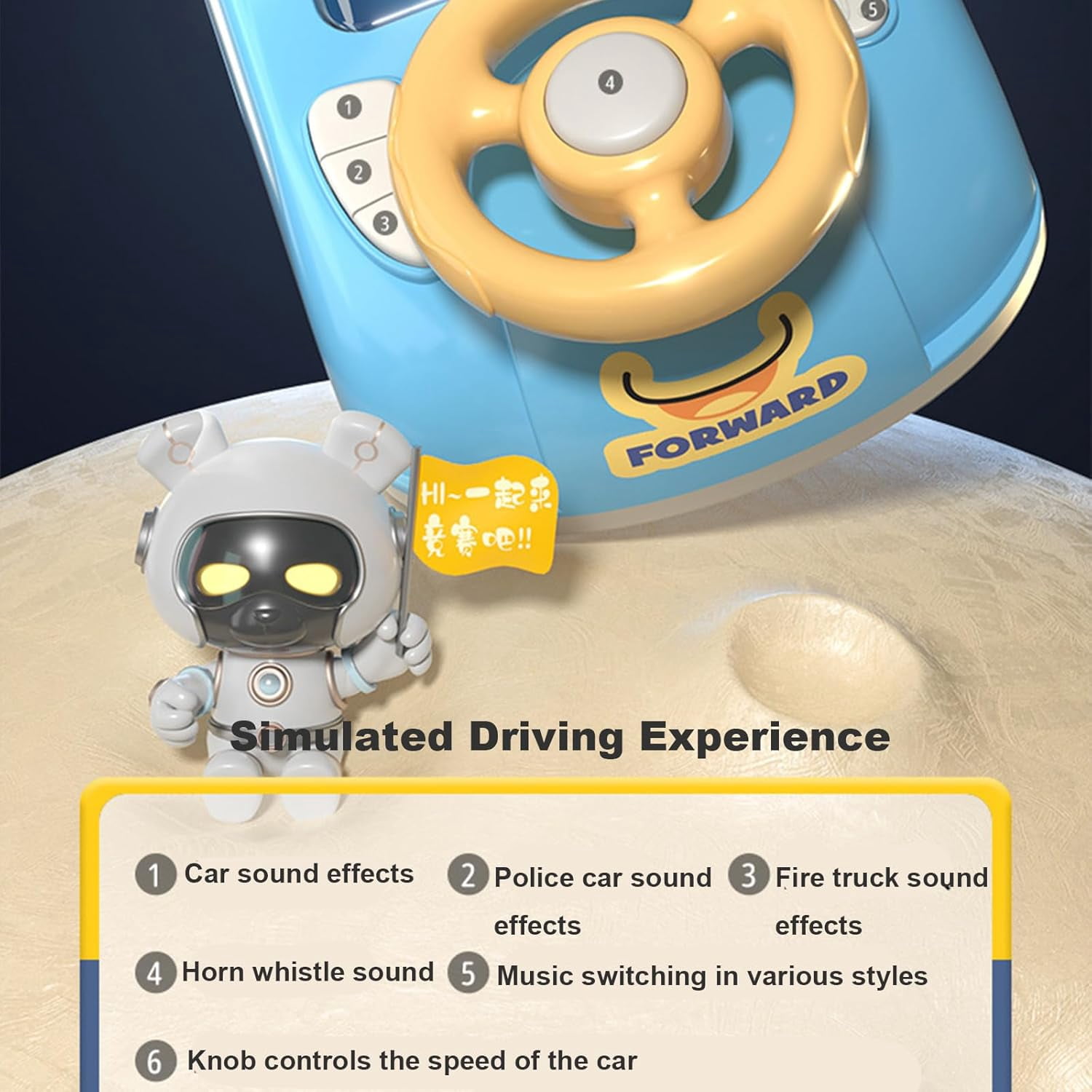 SteerJoy Driving Simulator, Steer Joy Driving Simulator Toy, 2025 New Car Racing Adventure Toy with 200 Levels,Car Simulator Driving Games Steering Wheel Toy,Turn and Learn Driver Toy