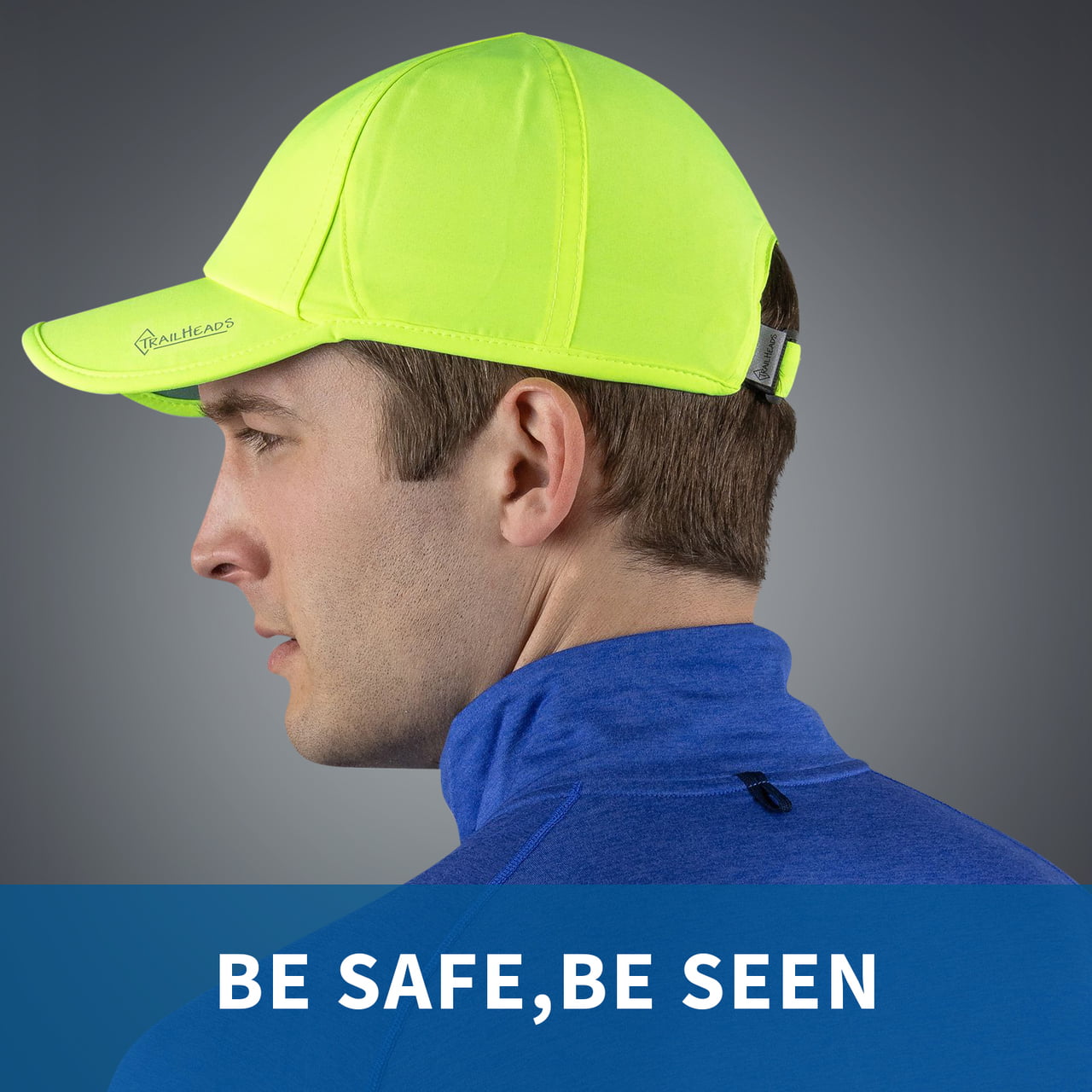 Men’s UV Protection Running Hat - hi vis