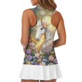 thumbnail image 5 of Whosucclay White Horse and Floral Pattern Women's Sleeveless Golf Shirts for Ladies, V Neck Durable Casual Workout Tank Tops for Athletic Running Outdoor Tennis, 5 of 7