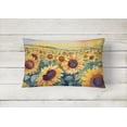 thumbnail image 2 of Carolines Treasures DAC1653PW1216 16 x 12 in. Unisex Kansas Sunflowers in Watercolor Fabric Decorative Pillow, 2 of 4