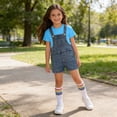 thumbnail image 6 of ATOGUTA Kids Boys Outfits Denim Overalls and Short Sleeve T-shirts with Socks Girls Summer Clothes Size 3T-12, Blue, 6 of 8