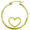 Gold Plated, variant on Sterling Silver Heart Hoop Earrings