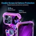 thumbnail image 6 of Casetego for iPhone 15 Pro Max Case,Glow in The Dark Three Layer Heavy Duty Shockproof Full Protection Hard Plastic Bumper+Soft Silicone Protective Case,Dark Purple, 6 of 7