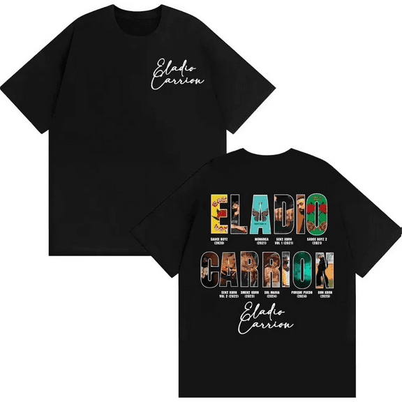 Eladio Carrion Album Cover 2025 T-Shirt – Unisex Vintage 90s Hip Hop Streetwear Loose Fit Casual Tee