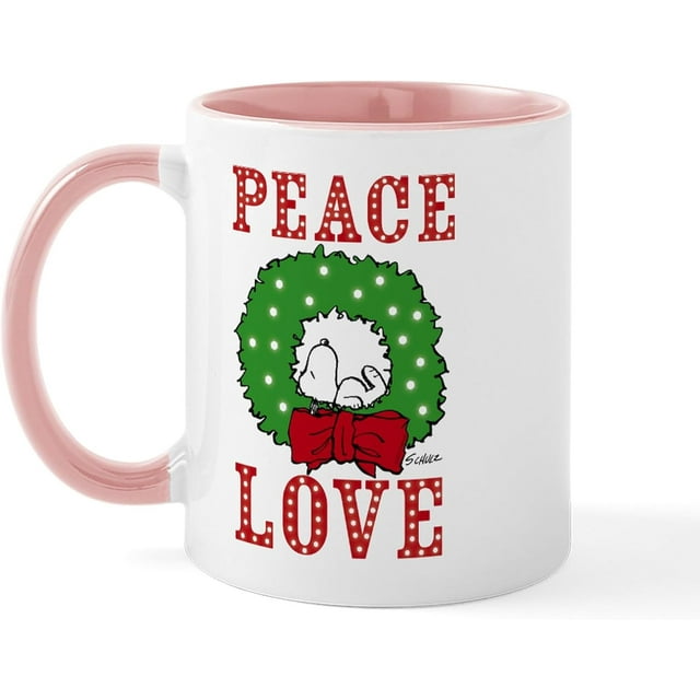 CafePress Peanuts Christmas Time Is Here 11 oz (325 ml) Ceramic Coffee Mug