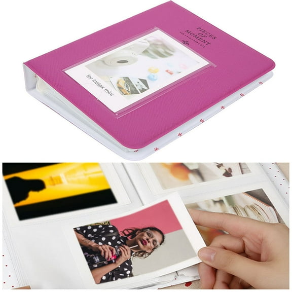 Photo Album 64 Photos, Photos Cover Photo Book for Family Wedding Anniversary Baby Memory Gift, Photo Album Slip In Case Photograph Holds 3 Inch Horizontal and Vertical for Instax mini 9/ 8/ 8 