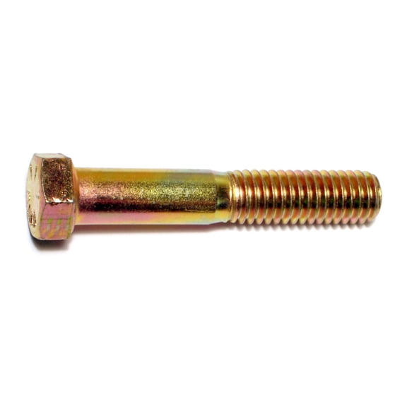 7/16"-14 x 2-1/2" Zinc Plated Grade 8 Steel Coarse Thread Hex Cap Screws HCS8-217