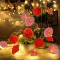 thumbnail image 1 of Billuyoard Luces rosas para una celebración romántica del Día de San Valentín, decoración de bodas, luces navideñas, cadena de luces Iluminación navideña rosa+rojo, 1 of 6