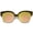 Tortoise / Pink Mirror, variant on sunglassLA Unisex Modern Oversized Half-Frame Color Mirror Flat Lens Cat Eye Sunglasses (Tortoise / Pink Mirror) - 58mm
