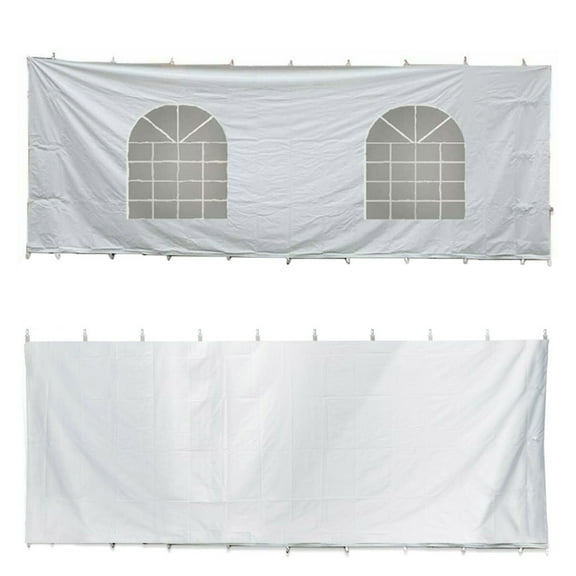 TentandTable High Peak Frame Hexagon Blockout Sidewall Kit Only for 9 ft Sides, White, 40 ft x 40 ft