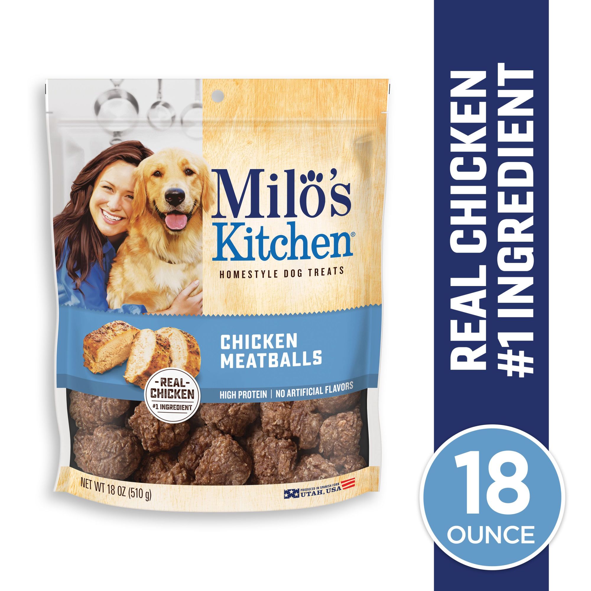 Milo's Kitchen Chicken Meatballs Dog Treats, 18-Ounce Bag - image 5 of 15