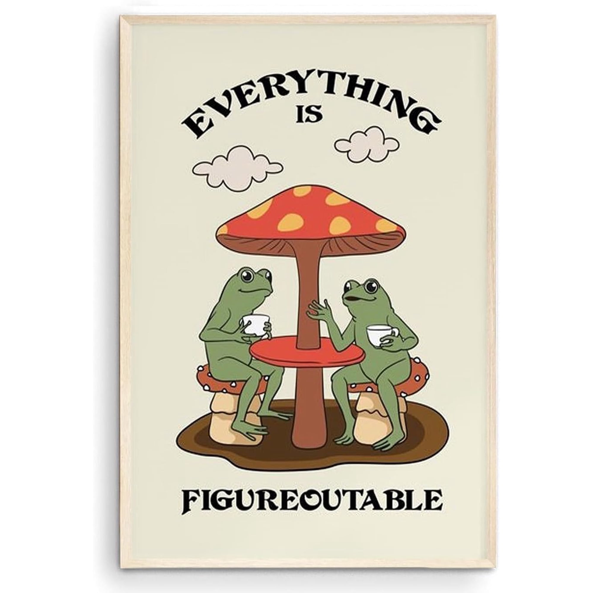 Everything is Figureoutable Wall Art Motivational Quote Poster for Office (Unframed) (11x14)