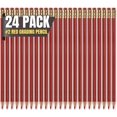 thumbnail image 1 of Crayons de Grading czcpp-Red 2 Plomb, Crayons de Vérification Pré-Affûtés Rouges avec Erser Lot de 24, 1 of 4