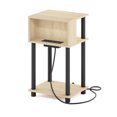 thumbnail image 4 of Just 3-Tier Turn-N-Tube Open Storage End Table, Bauhaus Oak/Black, 4 of 6