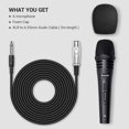 thumbnail image 4 of Dynamic Karaoke Microphone for Singing with 16.4ft XLR Cable, Metal Handheld Mic Compatible with Karaoke Machine/Speaker/Amp/Mixer for Karaoke Singing, Speech, Wedding and Outdoor Activity, 4 of 7