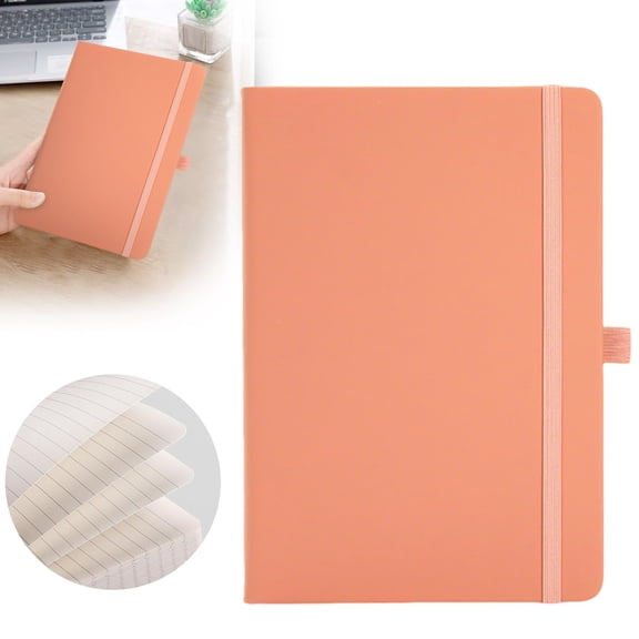 Miyuadkai A5 Hard-cover Ruled Notebok Thick Paper, Journal for Sketching Drawing and Study Notes, Lined Notepad for Daily Recording and Doodling – Pink