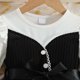 thumbnail image 5 of Vestido de Manga Larga para Niñas con Nudo de Arco Y Cinturón, de Moda de Color Sólido de Malla de Manga Larga para Niños 3-10 Años, 5 of 9
