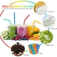 thumbnail image 2 of Plasticless 100 PCS Disposable Drinking Straws, Eco Friendly Straws Drinking Plastic Free Colorful Flexible Bendable Corn-based Organic Compostable Biodegradable Straws for Party Travel 8.2" Long, 2 of 4