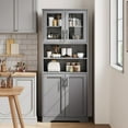thumbnail image 4 of Gabinete Alto para Baño, Gabinete Independiente con 4 Puertas y Estantes Ajustables, Mueble Moderno para Almacenaje en Cocina, Despensa o Sala, 4 of 9