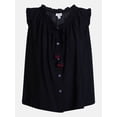 thumbnail image 6 of Scenario Women's and Women's Plus Ruffle Neck Tank Top with Tie Front, Sizes XS-4X, 6 of 6