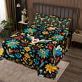 thumbnail image 2 of Rainbow King Bedspread Set,Colorful Flower Botanical Coverlet Set,Kawaii Animal Bedding Set For Kids Girls,Spring Themed Bedspread Quilt,Plant Floral Quilt Bedding Set,Cozy 3pcs For All Season, 2 of 5