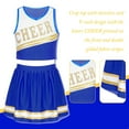 thumbnail image 4 of Zaldita Girls Cheer Leader Costumes Toddler Cheerleading Shirt Pleated Skirt Set for Party Halloween Blue 14, 4 of 7