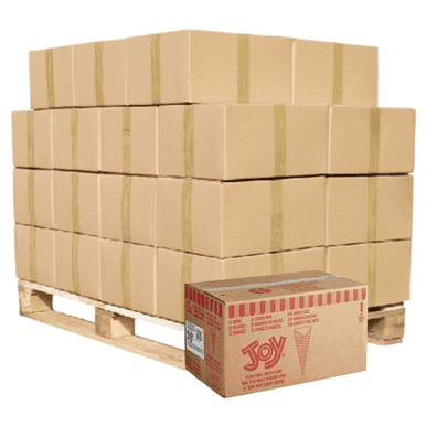 JOY Small Waffle Cone - 288/Case | 16 Case per Pallet for Miniature Ice Cream Delights
