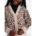 thumbnail image 4 of Wonder Nation Girls' Button Front Cardigan Sweater with Long Sleeves, Sizes 4-18 & Plus, 4 of 8