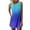 Dark Blue, variant on EGNMCR Tank Tops for Women Women's Daily Sleeveless T Shirt Dress Tie-dye Print Tank Mini Dress