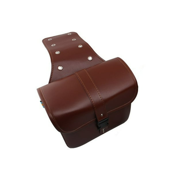 Kenally 1 par de bolsas para sillín de motocicleta, reemplazo impermeable desmontable, Color sólido, alforja elegante, accesorios para bolsa de Accesorios para motos Marrón Kenally VI016886-02