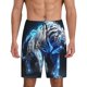 thumbnail image 1 of Fotbe Futuristic Blue Light White Tiger Pantalones Cortos de Pijama para Hombre, Ropa de Dormir, Pantalones de Pijama Cortos para Hombre-Small, 1 of 6