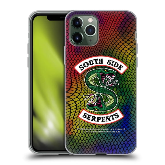 Head Case Designs Officially Licensed Riverdale South Side Serpents Snake Skin Print Logo Soft Gel Case Compatible with Apple iPhone 11 Pro