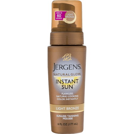 Jergens Natural Glow Instant Sun™ Light Bronze Sunless Tanning Mousse 6 fl. oz. (Best Long Lasting Self Tanner)