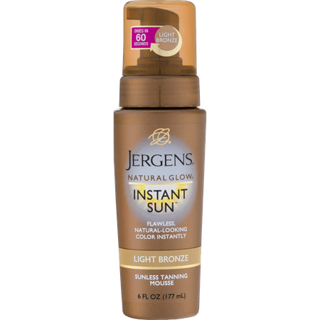 - Jergens Natural Glow Instant Sun™ Light Bronze Sunless Tanning Mousse 6 fl. oz. Pump