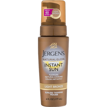 Jergens Natural Glow Instant Sun™ Light Bronze Sunless Tanning Mousse 6 fl. oz. (Best Organic Self Tanner 2019)