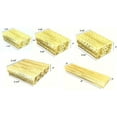 thumbnail image 5 of N'icePackaging - 50 Qty Gold Textured Imported Cotton Filled Earring Jewelry Boxes - for Rings/Earrings/Small Jewelry & Pendants - 2 1/8" x 1 5/8" x 3/4", 5 of 7