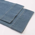 thumbnail image 4 of OSOLU Solid Color Women New 2025 Loose Wide Leg Large Size Casual Washed Button Micro Horn Jeans Women Cozy Pants Trousers Daily Relaxed Fit Breathable Bottoms, 4 of 7